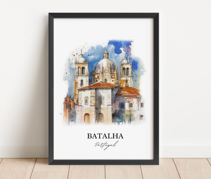 Batalha, Portugal – Watercolor Art Print