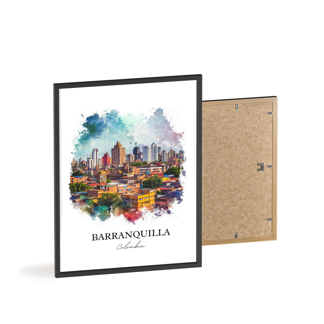 Barranquilla Wall Art, Colombia Print, Colombia Watercolor Art, Barranquilla Gift, Travel Print, Travel Poster, Housewarming Gift
