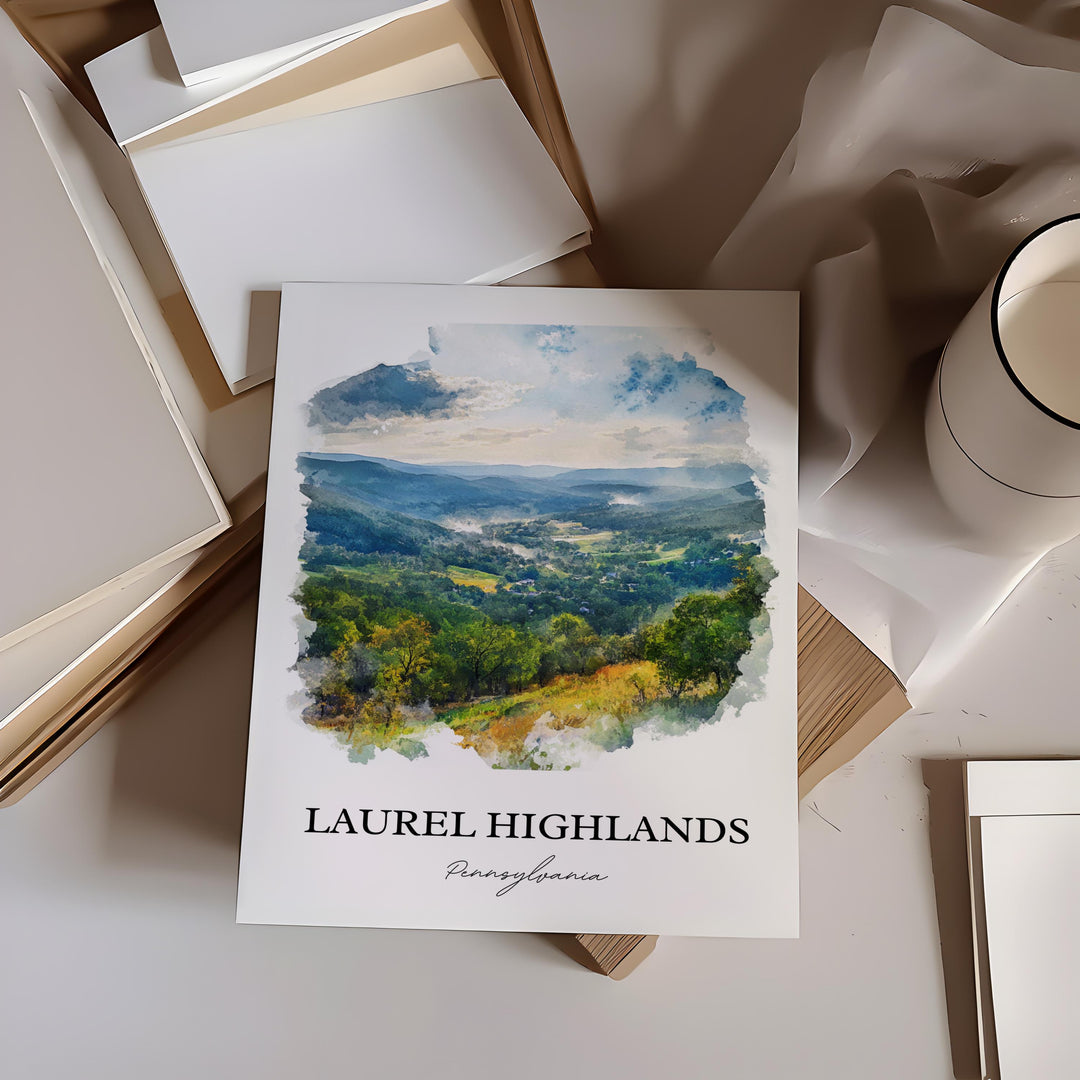 Laurel Highlands Wall Art, Fayette County Print, Pennsylvania Artwork, Laurel Highlands Gift, Travel Print, Travel Poster, Housewarming Gift