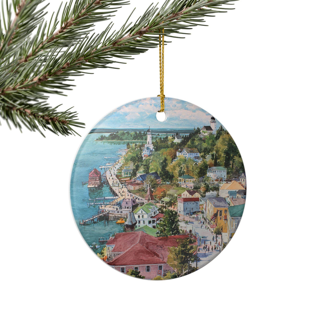 Mackinac Island Ornament: Unique Mackinac Michigan Souvenir, Michigan Xmas Decor, and Authentic Mackinac Island Gift