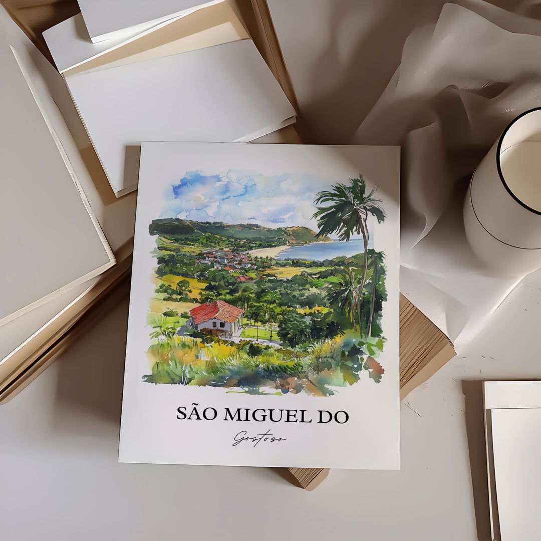 São Miguel do Gostoso Art, Rio Grande do Norte Print, Brazil Art, São Miguel do Gostoso Gift, Travel Print, Travel Poster, Housewarming Gift