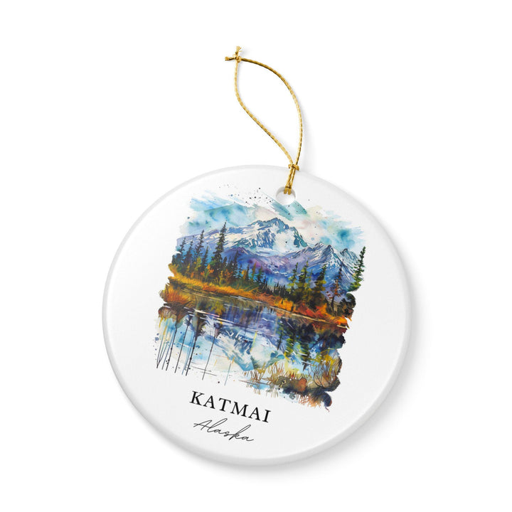 Katmai Alaska Ornament: Unique Katmai Souvenir, Katmai Xmas Decor, and Authentic Katmai Alaska Gift