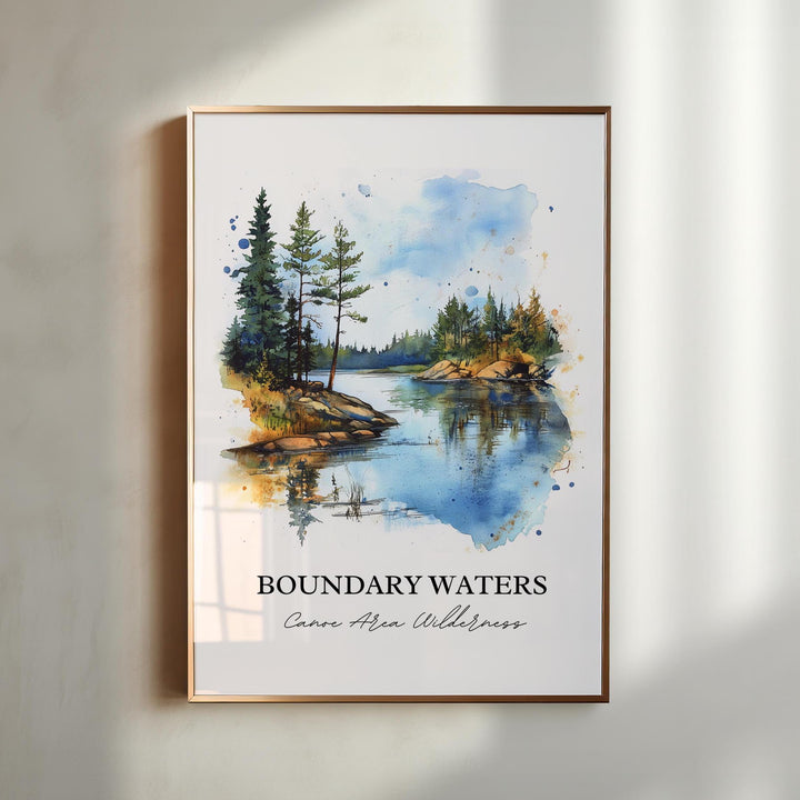 Boundary Waters, MN, USA – Watercolor Art Print
