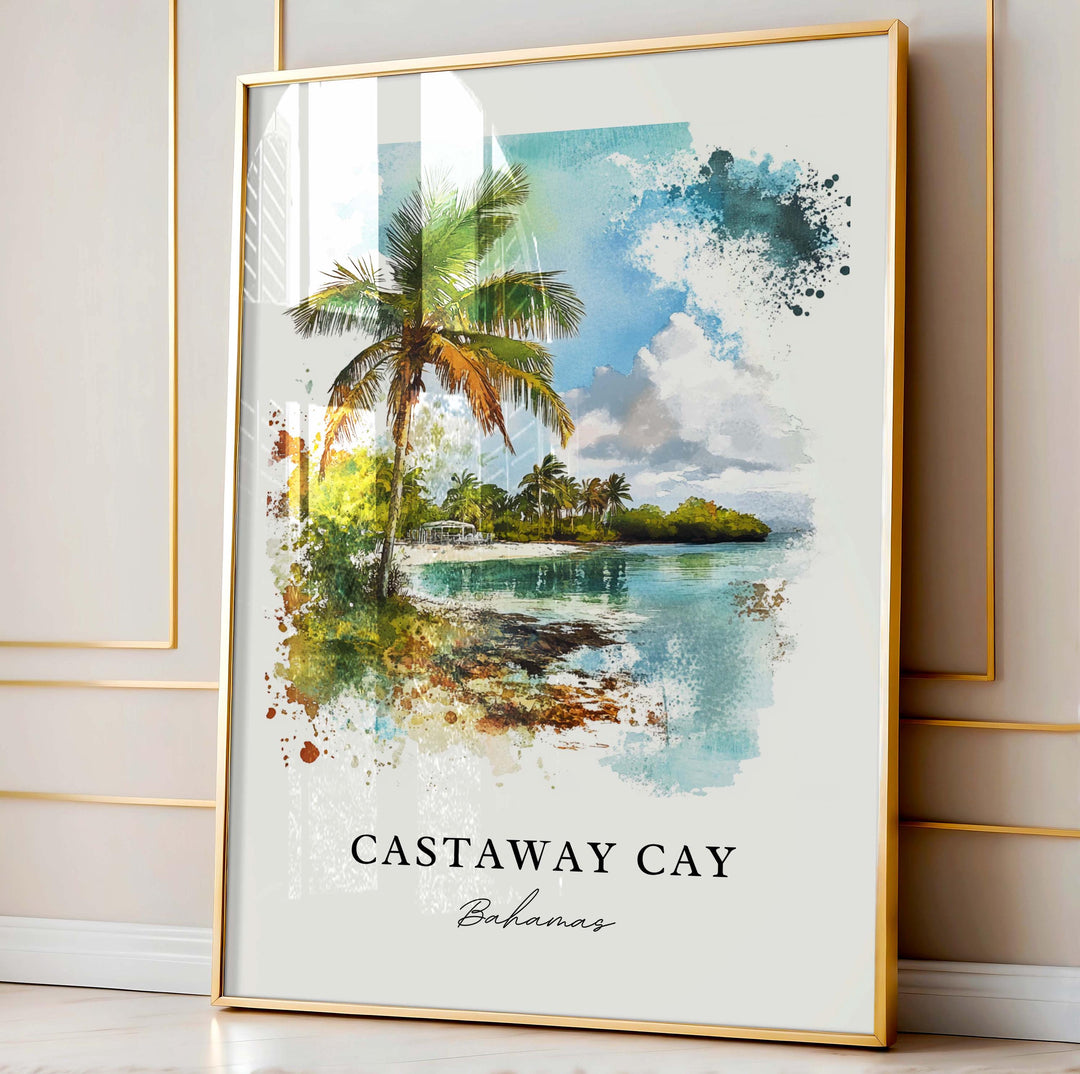 Castaway Cay Wall Art, Castaway Cay Print, Castaway Cay Bahamas, Castaway Cay Bahamas Gift,