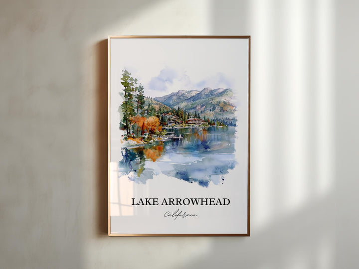 Lake Arrowhead Wall Art, San Bernardino Print, San Bernardino Art, Lake Arrowhead Gift, Travel Print, Travel Poster, Housewarming Gift