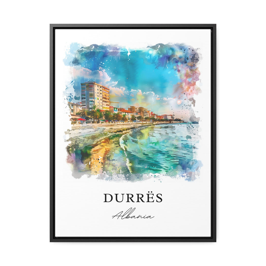 Durres Albania Wall Art, Durrësi Beach Print, Durres Watercolor, Durrësi Beach Gift,