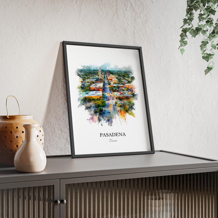 Pasadena, Texas – Watercolor Art Print