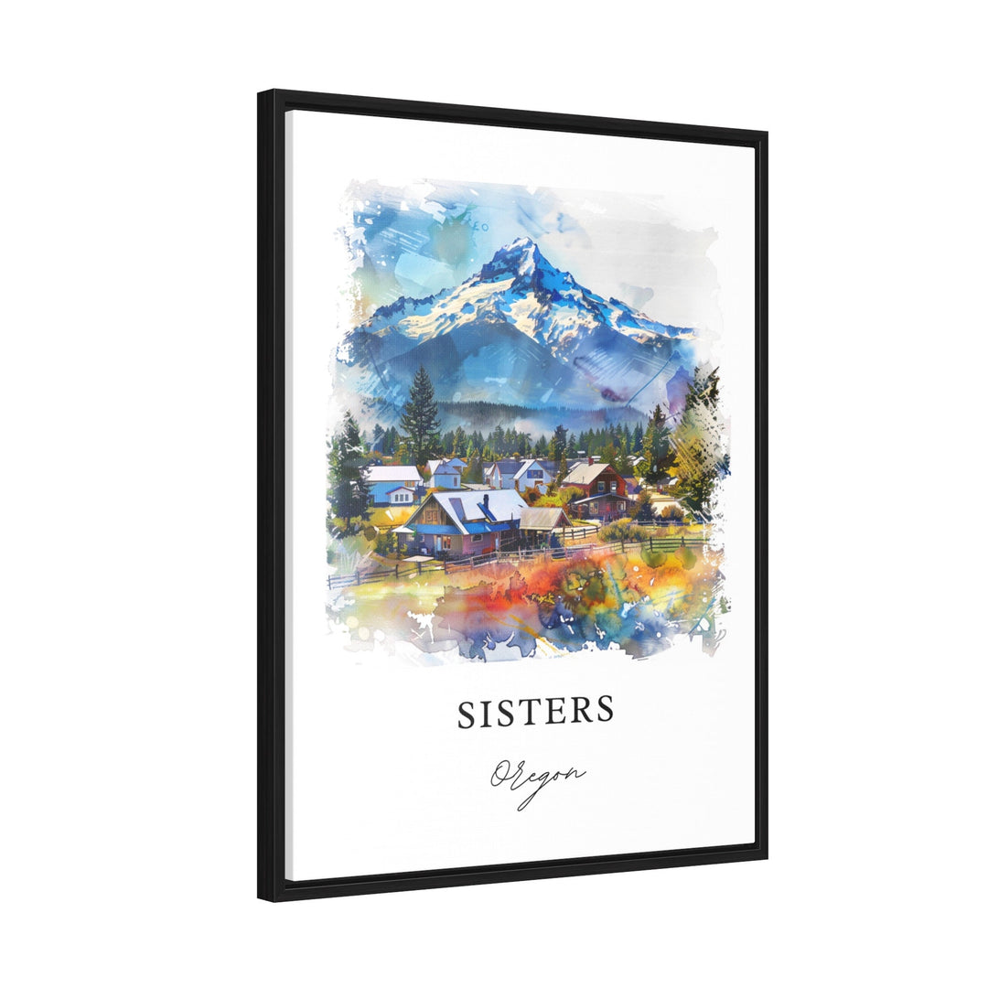 Sisters Oregon Wall Art, Bend OR Print, Deschutes County Art, Sisters Oregon Art Gift, Travel Poster, Housewarming Gift