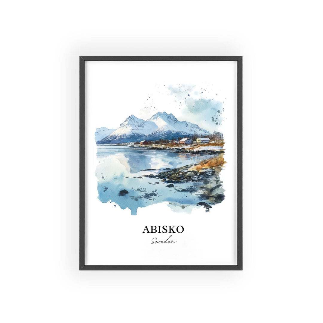 Abisko Travel Print Wall Art Abisko Wall Hanging Home Décor Abisko Gift Art Lovers Sweden Art Lover Gift Abisko Poster