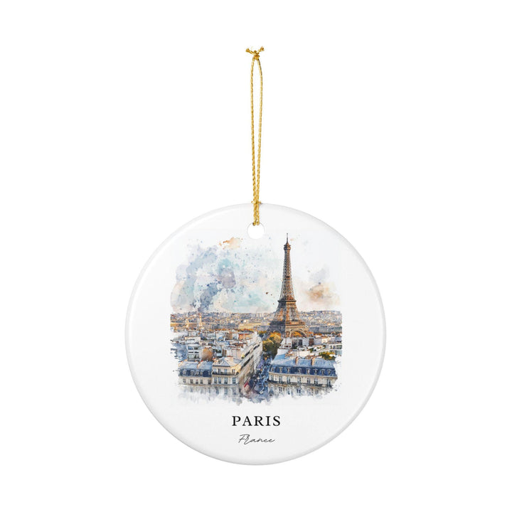 Paris France Ornament: Unique Paris Souvenir, Paris Skyline Xmas Decor, and Authentic Paris France Gift, Eiffel Tower Ornament
