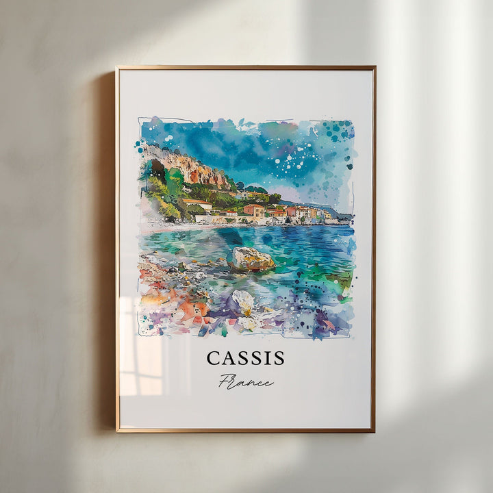 Cassis France Wall Art, Cassis Print, Cassis Watercolor, Cassis, South of France Gift,