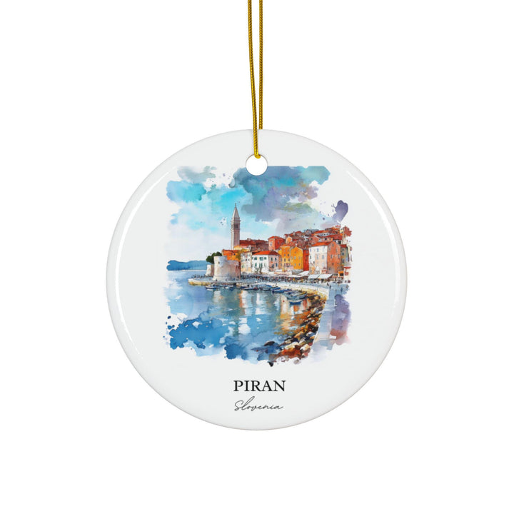Piran Slovenia Ornament: Unique Piran Souvenir, Piran Xmas Decor, and Authentic Piran Slovenia Gift
