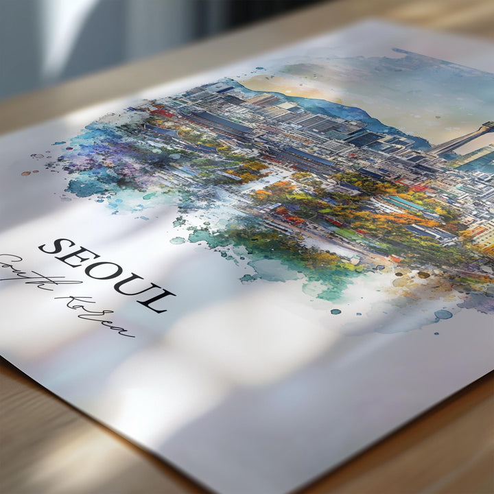 Seoul, South Korea – Watercolor Art Print