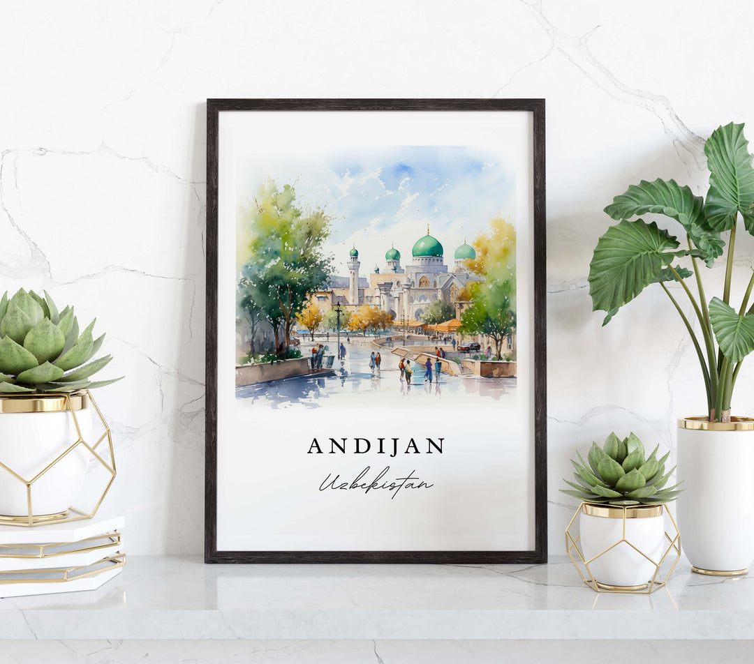 Andijan Uzbekistan wall art - Uzbekistan, Andijan print, Andijan Wedding gift, Uzbekistan present, Andijan Custom Gift, Perfect Gift