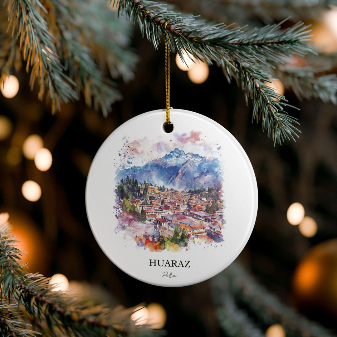 Huaraz Peru Ornament: Unique Huaraz Souvenir, Huaraz Xmas Decor, and Authentic Huaraz Peru Gift