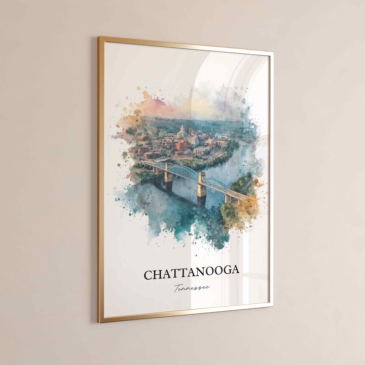 Chattanooga, Tennessee – Watercolor Art Print