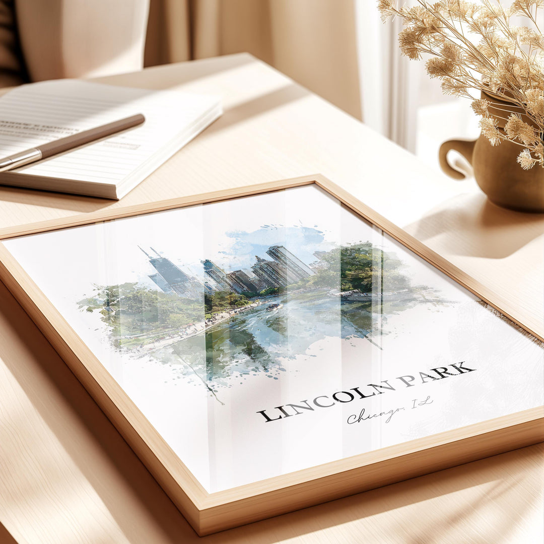 Lincoln Park, Chicago – Watercolor Art Print