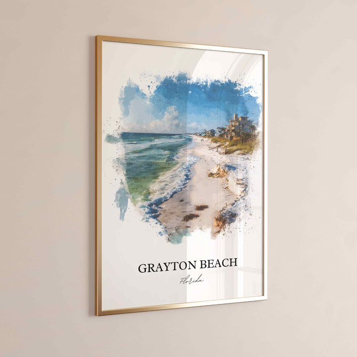 Grayton Beach, Florida – Watercolor Art Print
