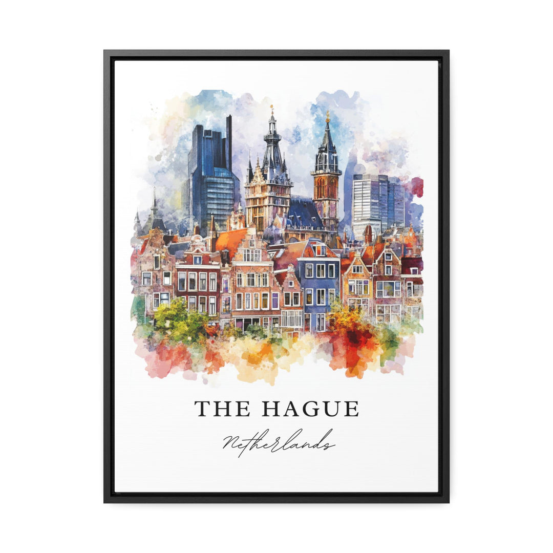 The Hague Wall Art, The Hague Print, The Hague Watercolor Art, The Hague Netherlands Gift,