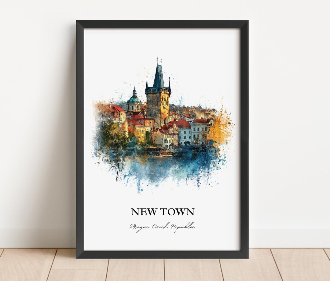 Prague, Czech Republic – Watercolor Art Print