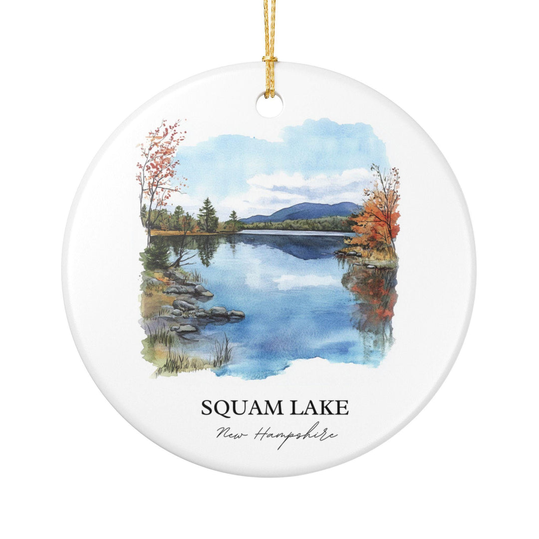 Squam Lake Ornament: Unique Squam Lake Souvenir, Squam Lake Xmas Decor, and Authentic Squam Lake NH Gift