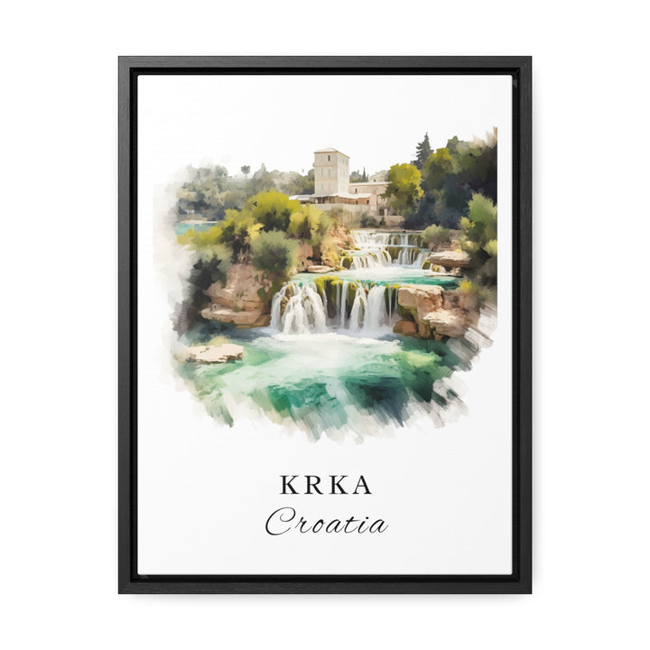 Krka Croatia wall art - Croatia, Krka poster, Krka Wedding gift, Krka National Park souvenir, Custom Text, Personalised Gift