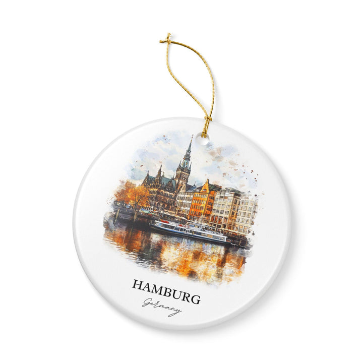 Hamburg Germany Ornament: Unique Hamburg Souvenir, Hamburg Xmas Decor, and Authentic Hamburg Germany Gift