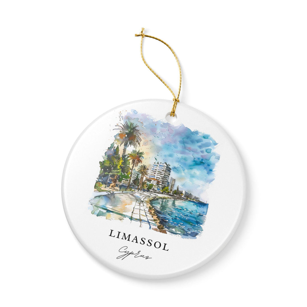 Limassol Cyprus Ornament: Unique Cyprus Souvenir, Limassol Xmas Decor, and Authentic Limassol Cyprus Gift