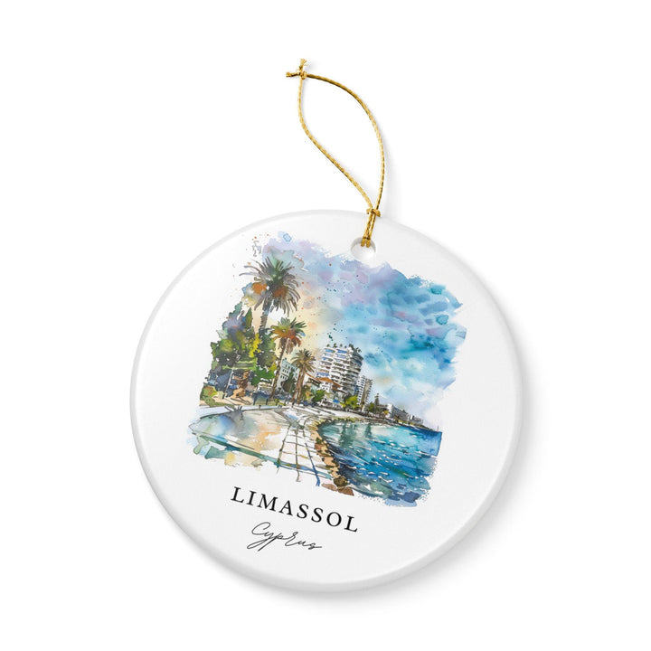 Limassol Cyprus Ornament: Unique Cyprus Souvenir, Limassol Xmas Decor, and Authentic Limassol Cyprus Gift