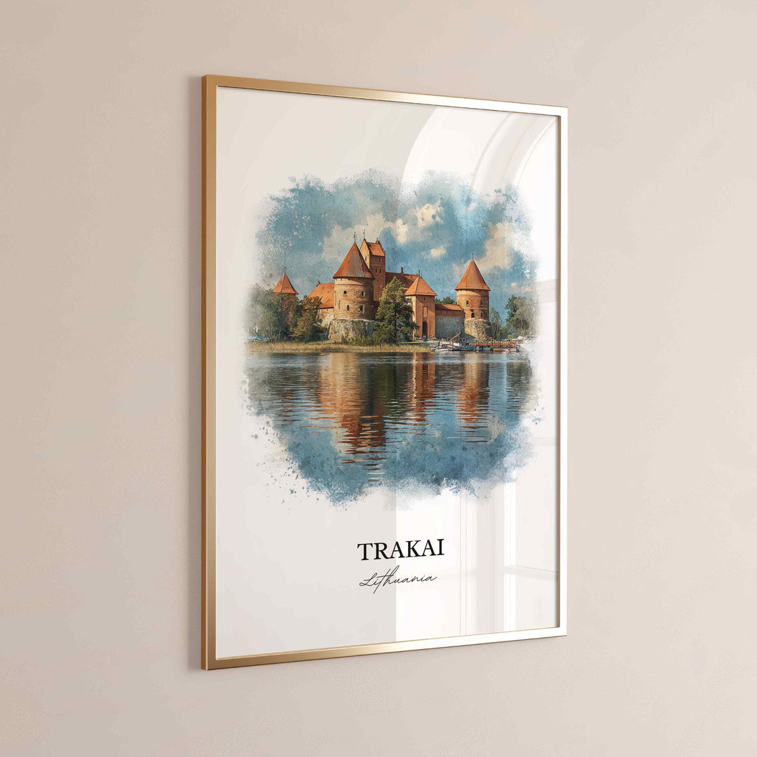 Trakai, Lithuania – Watercolor Art Print