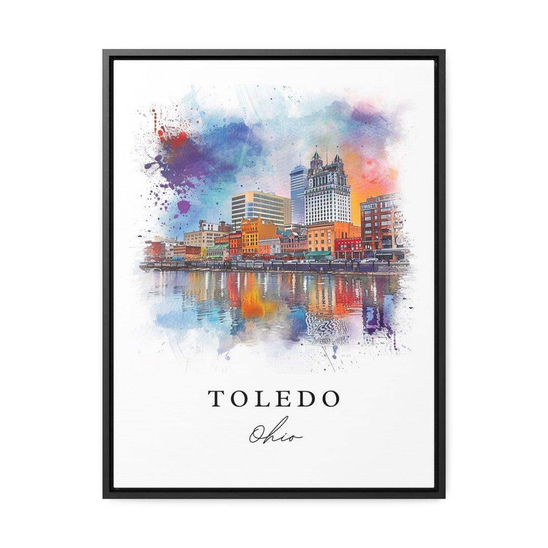 Toledo Ohio wall art - Ohio, Toledo print, Toledo OH Wedding gift, Toledo Ohio Skyline gift, Toledo OH Custom Gift, Perfect Gift