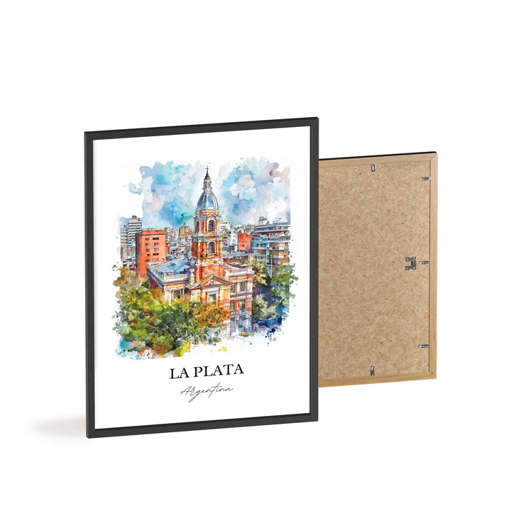 La Plata Argentina Wall Art, Buenos Aires Print, Argentina Watercolor Art, La Plata Gift, Travel Print, Travel Poster, Housewarming Gift