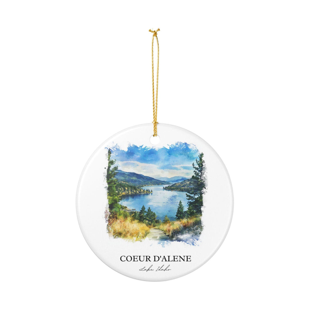 Coeur d'Alene Ornament: Unique Coeur d'Alene Souvenir, Idaho Xmas Decor, and Authentic Coeur d'Alene ID Gift