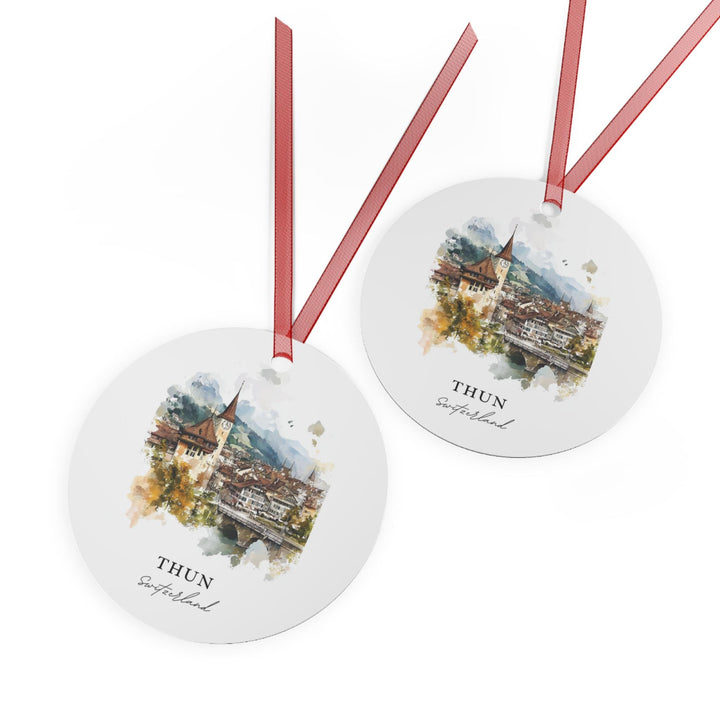 Thun Switzerland Ornament: Unique Thun Souvenir, Lake Thun Xmas Decor, and Authentic Thun Switzerland Gift