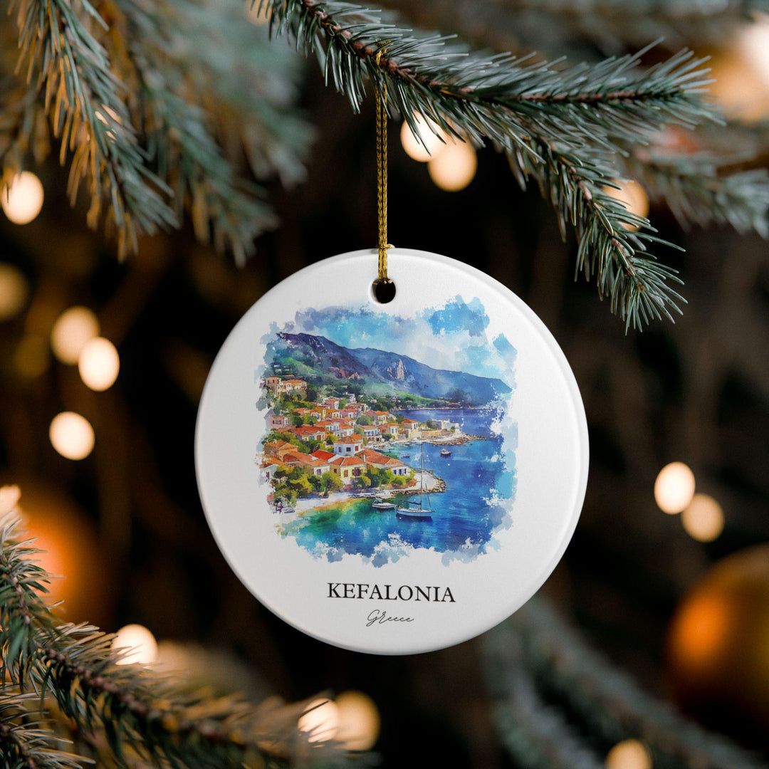 Kefalonia Ornament: Unique Kefalonia Souvenir, Kefalonia Xmas Decor, and Authentic Kefalonia Gift
