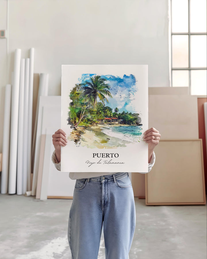 Puerto Viejo de Talamanca Art, Playa Negra Print, Costa Rica, Puerto Viejo de Talamanca Gift, Travel Print, Travel Poster, Housewarming Gift