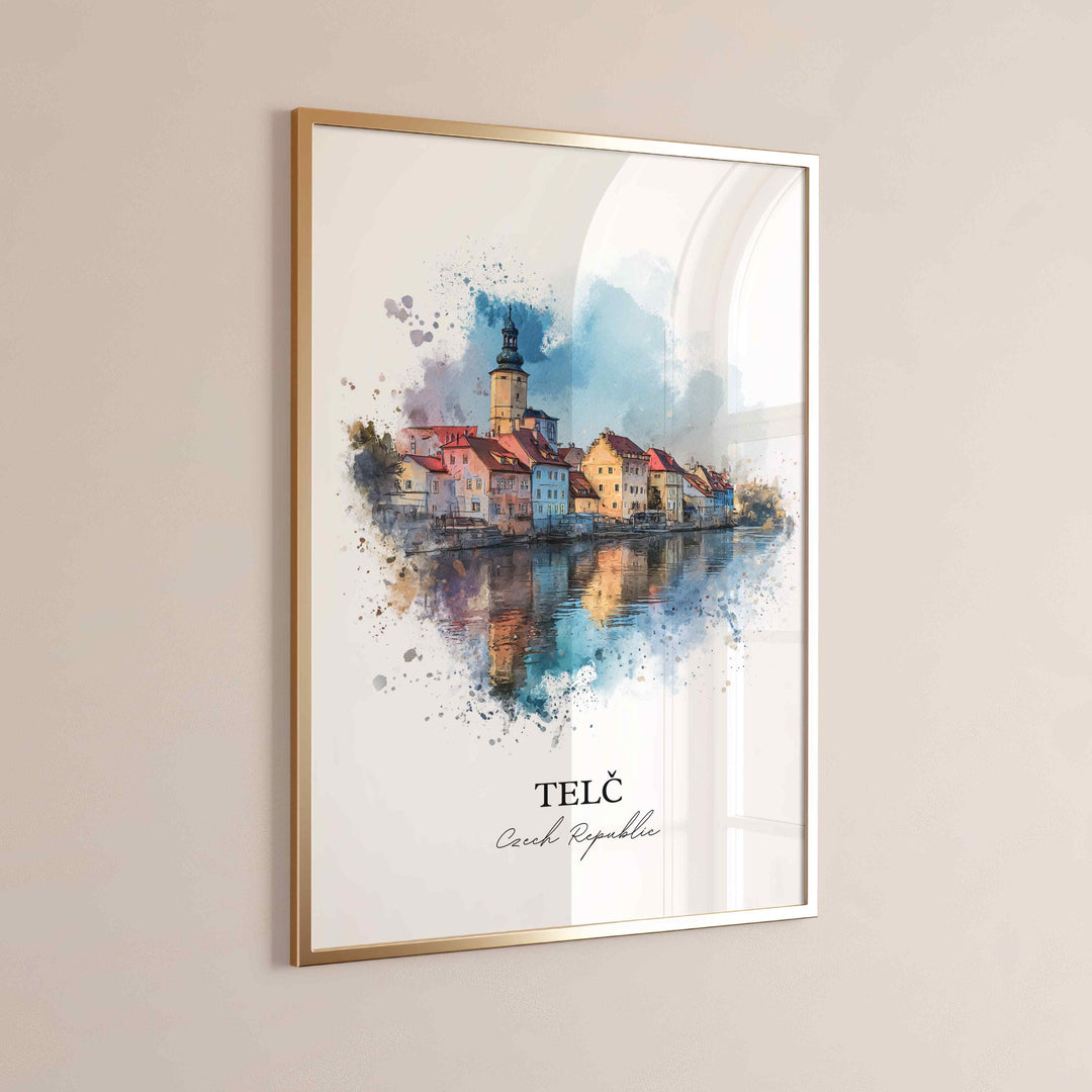 Telc, Czech Republic – Watercolor Art Print