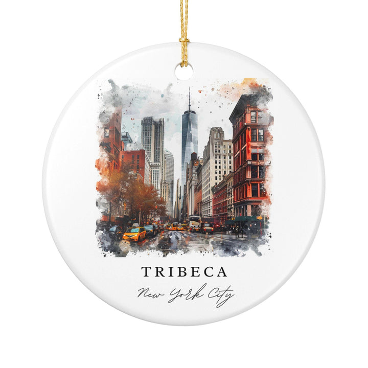 Tribeca Ornament: Unique Tribeca NYC Souvenir, Tribeca NYC Xmas Decor, and Authentic Manhattan Gift
