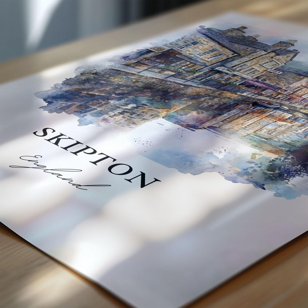 Skipton, England – Watercolor Art Print