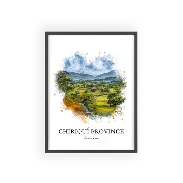 Chiriquí Province Wall Art, Panama Print, Panama Watercolor Art, Chiriquí Province Gift, Travel Print, Travel Poster, Housewarming Gift