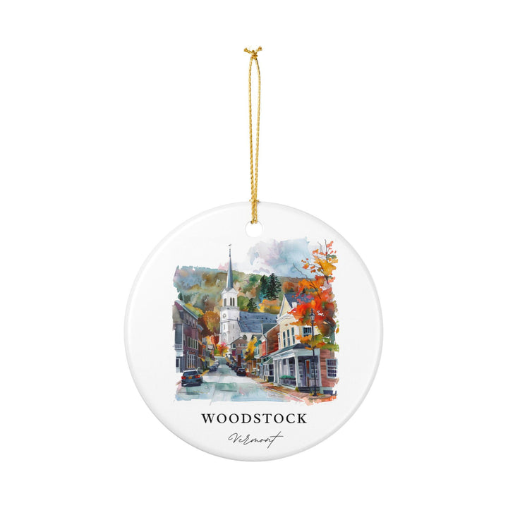Woodstock VT Ornament: Unique Woodstock VT Souvenir, Vermont Xmas Decor, and Authentic Woodstock VT Gift