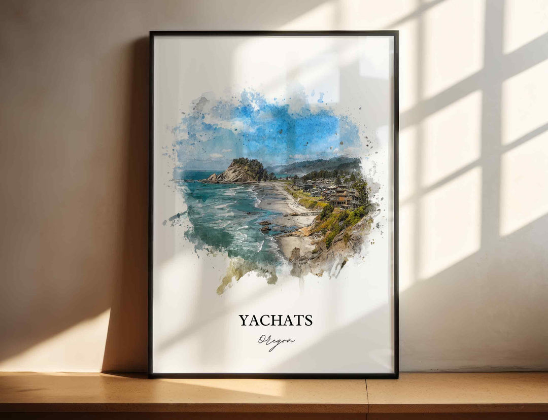 Yachats, Oregon – Watercolor Art Print