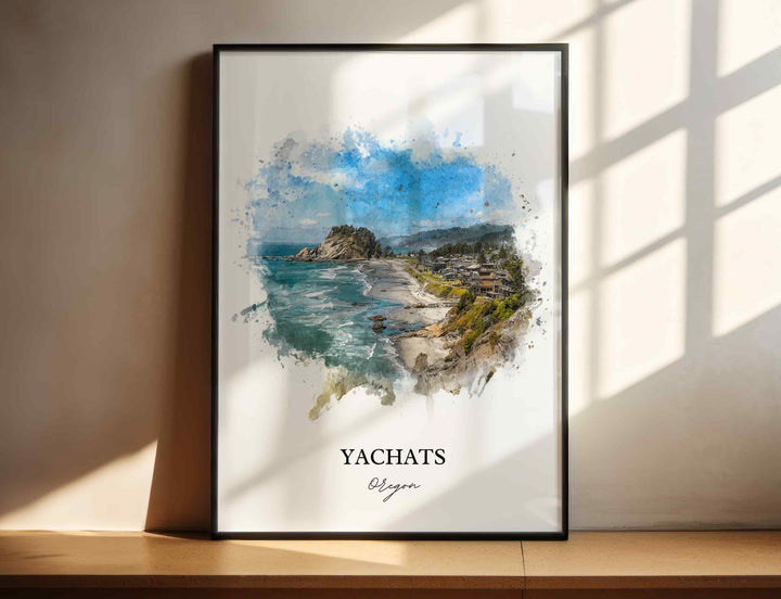 Yachats, Oregon – Watercolor Art Print