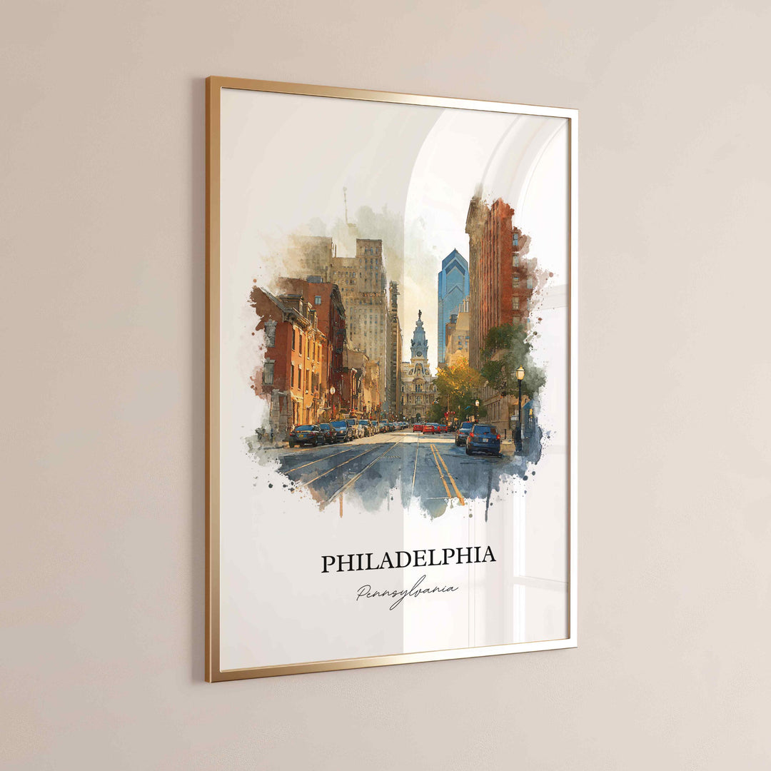 Philadelphia, Pennsylvania – Watercolor Art Print