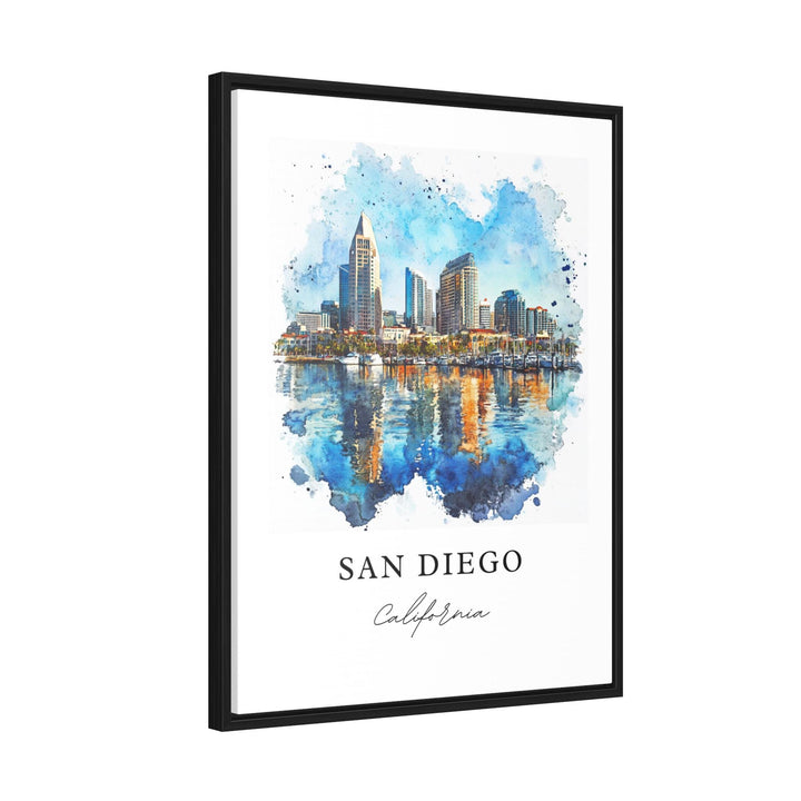 San Diego Wall Art, San Diego CA Print, San Diego Watercolor Art, San Diego California Gift,