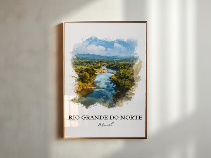 Rio Grande do Norte, Brazil – Watercolor Art Print