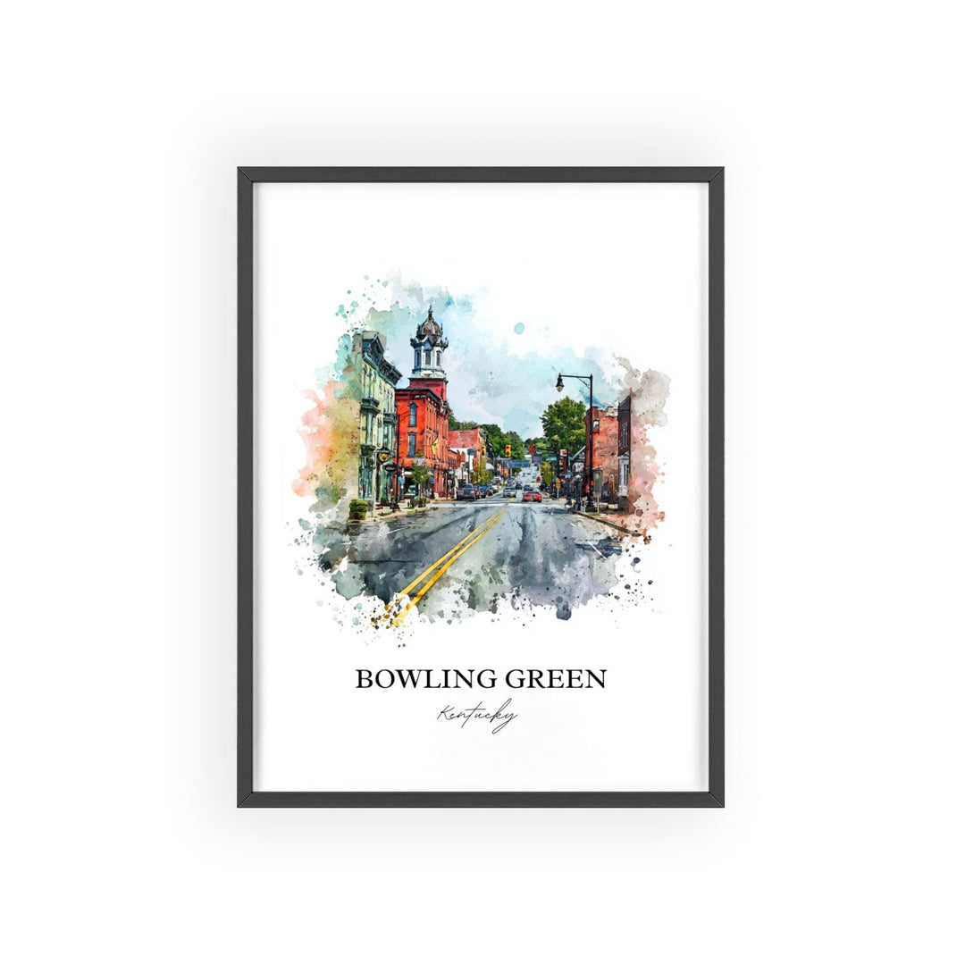 Bowling Green, Kentucky – Watercolor Art Print