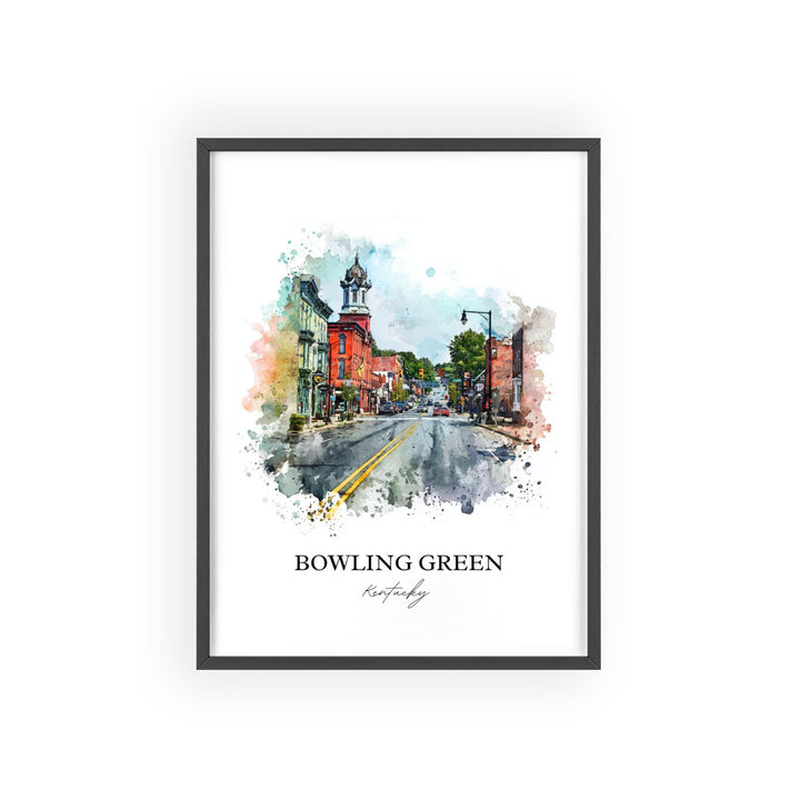 Bowling Green, Kentucky – Watercolor Art Print