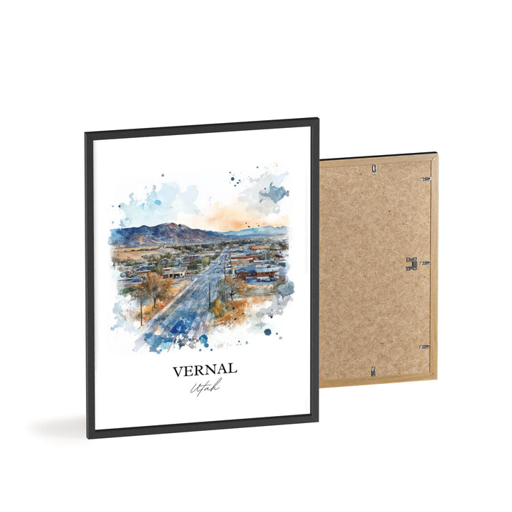 Vernal Utah Wall Art, Uintah County Print, Utah Watercolor Art, Vernal UT Gift, Travel Print, Travel Poster, Housewarming Gift