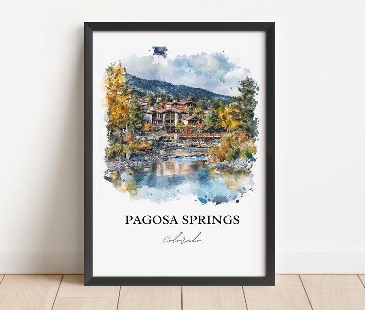 Pagosa Springs Wall Art, San Juan Mountains Print, Colorado Artwork, Pagosa Springs CO Gift, Travel Print, Travel Poster, Housewarming Gift